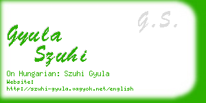 gyula szuhi business card